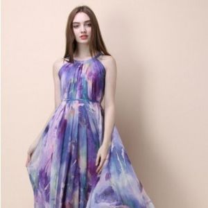 Chicwish Watercolor Midi dress S/M